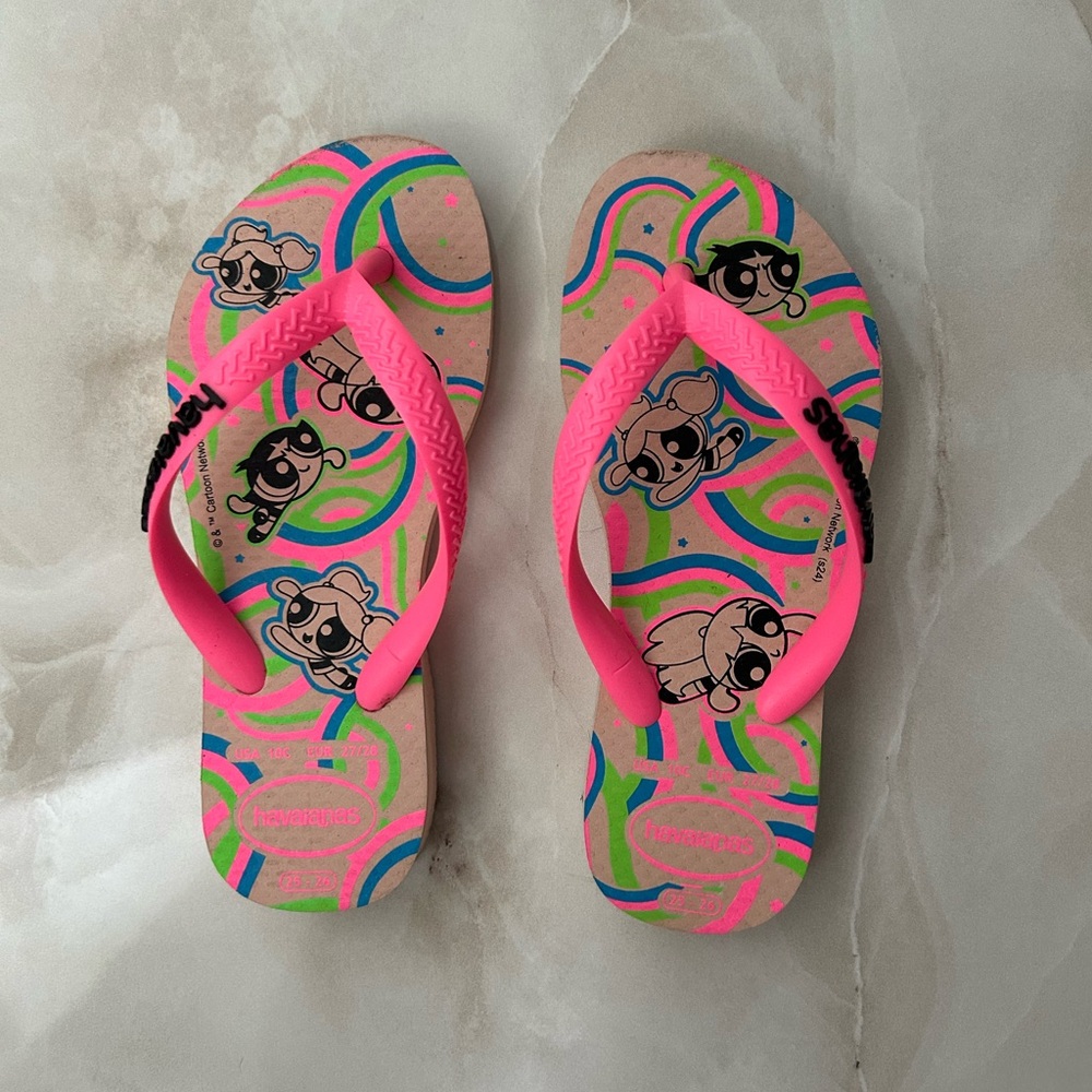 Havaianas Pink Powerpuff Girls Flip Flops